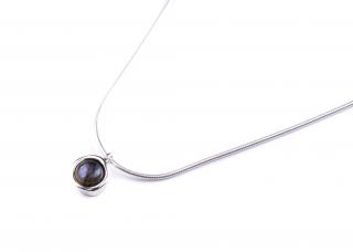Stříbrný náhrdelník s labradoritem - Ag 925/1000 - Shablool