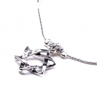 Stříbrný náhrdelník s perlami a hvězdou - Ag 925/1000 - Shablool