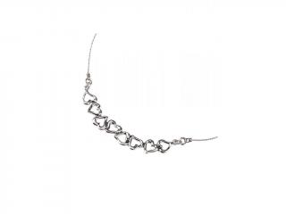 Stříbrný náhrdelník se srdíčky - Ag 925/1000 - Shablool