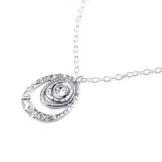 Stříbrný náhrdelník se zirkonem - Ag 925/1000 - Shablool