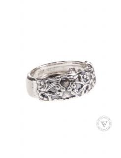 Stříbrný prsten s jemnými ornamenty - Velikost 9 - Ag 925/1000 - Shablool
