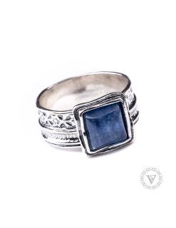 Stříbrný prsten s kyanitem - Velikost 8 - Ag 925/1000 - Shablool