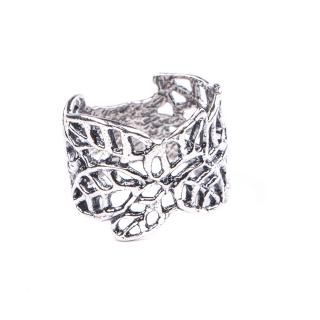 Stříbrný prsten s lístky - Velikost 8 - Ag 925/1000 - Shablool