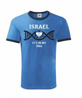 Tričko - ISRAEL - It's in my DNA - modré Trička dospělí + děti: 10 let