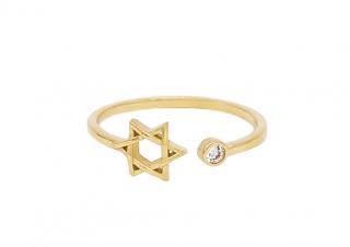 Zlatý prstýnek pro židovské víly Au 585/1000 Velikost prstenu: 52 mm
