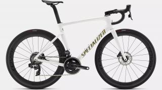 Silniční kolo SPECIALIZED Tarmac SL7 Pro - SRAM FORCE Etap AXS Chameleon Silver Green Tint Over White/Snake Eye Velikost: 58