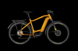 Trekingové elektrokolo Haibike Trekking 8 Metal Lava/Yellow - Gloss Velikost: XL