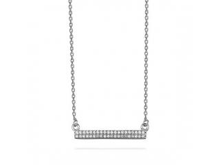 Elegantní stříbrný náhrdelník se zirkonovým zdobením - Meucci SLN005