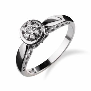 Elegantní stříbrný prsten zdobený drobnými zirkony - Meucci SS213R Velikost: 59
