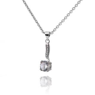 Jemný stříbrný náhrdelník s kulatým zirkonem - Meucci SS157N Velikost: 42