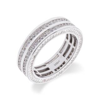Luxusní stříbrný prsten s desítkami zirkonů - Meucci SS54R Velikost: 59