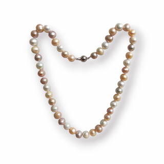 Náhrdelník z barevných říčních perel - Meucci SPS014N