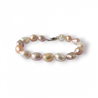 Náramek z barevných říčních perel - Meucci SPS011B