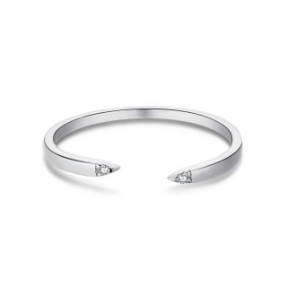 Nastavitelný stříbrný prsten se zirkony - Meucci SYR038