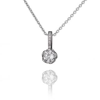 Stříbrný náhrdelník s drobným zirkonovým zdobením - Meucci SS192N Velikost: 42