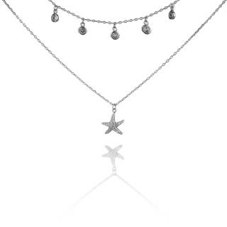 Stříbrný náhrdelník s hvězdičkou a zirkony - Meucci SN082