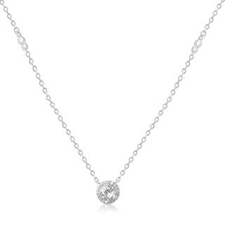 Stříbrný náhrdelník s pevnou zirkonovou ozdobou - Meucci SN135