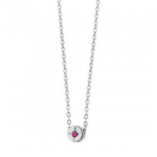 Stříbrný náhrdelník s turmalínem uprostřed - Meucci SLN003
