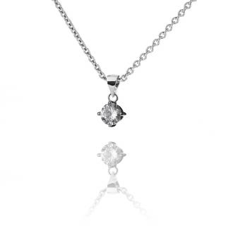 Stříbrný náhrdelník se zirkonem - Meucci SS278N Velikost: 42