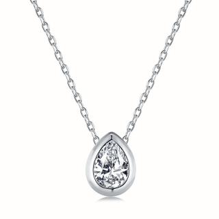 Stříbrný náhrdelník se zirkonovou kapičkou - Meucci SYN025