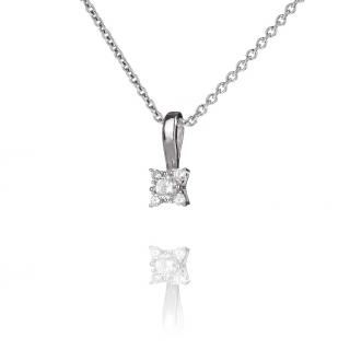 Stříbrný náhrdelník se zirkonovým zdobením - Meucci SS220N Velikost: 42