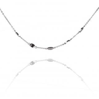 Stříbrný náhrdelník se zirkonovými ozdobami - Meucci SN075