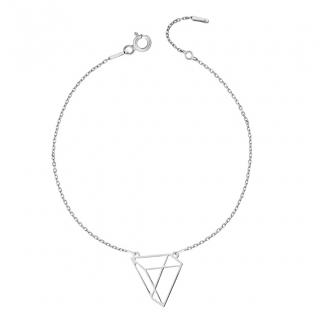Stříbrný náramek s trojúhelníkem - Meucci SLB006