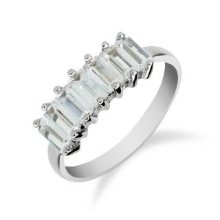 Stříbrný prsten s výraznými zirkony - Meucci SR062 Velikost: 54