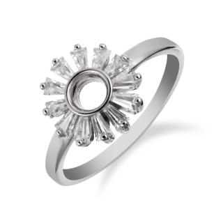 Stříbrný prsten se zirkonovými paprsky - Meucci SS177R Velikost: 54