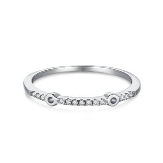 Stříbrný prsten se zirkony - Meucci SYR035 Velikost: 50
