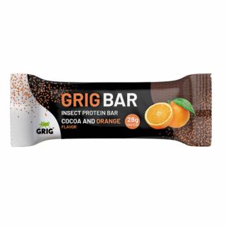 GRIG BAR Proteinová tyčinka 40g Příchuť: Kakao a pomeranč