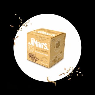 Jimini's Sušení červíci 15 g Příchuť: Sezam a kmín