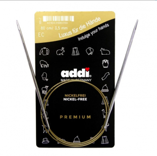 Jehlice kruhové Addi Premium Classic, délka 100 cm, různé velikosti Délka jehlic: 100 cm, Velikost: 1,50 mm
