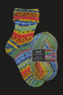 Ponožková příze Opal Hundertwasser 988 - 3200, 100g -
