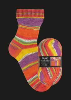 Ponožková příze Opal Hundertwasser Werk 637A Farbe 1434, 100g