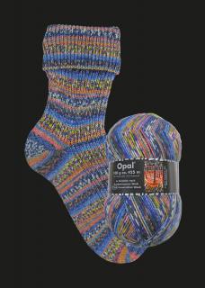 Ponožková příze Opal Hundertwasser Werk 726A Farbe 3201, 100g