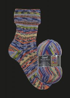 Ponožková příze Opal Hundertwasser Werk 808B Farbe 3204, 100g