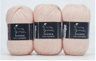 Příze 100% kašmír Yuyoye 4-fach, 3x50 g Barva: Pink 3ks