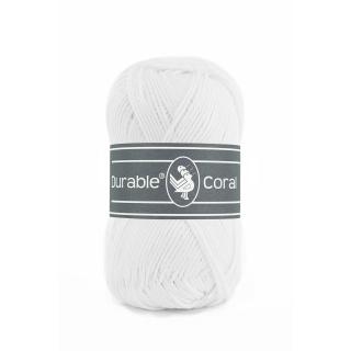 Příze Durable Coral, 100% bavlna, 50g Barva: 310 White