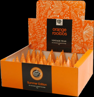 Vintage Teas Rooibos orange čaj v pyramidkách 30 x 2,5 g