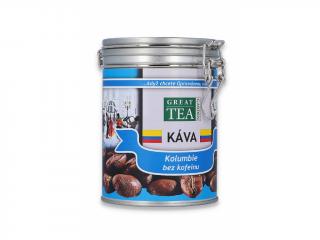 Great Tea Garden Zrnková Káva Kolumbie - bez kofeinu v dóze 200g