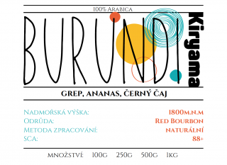Burundi Kiryama 250g (Káva na filtr)