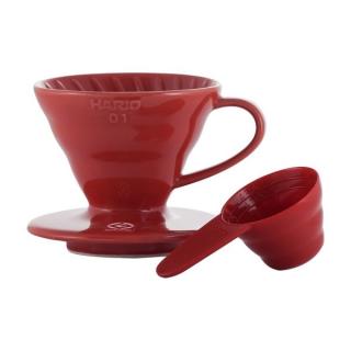 Hario keramický dripper na kávu V60-01 červený (Dripper pro filtrovanou kávu)