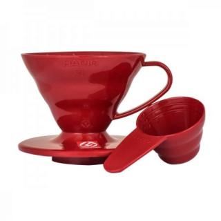 Hario plastový dripper na kávu V60-01 červený (Kávový dárek)