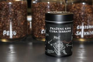 Pražená káva v černé dárkové plechovce – Cuba Serrano Lavado 200 g (Káva v plechovce)