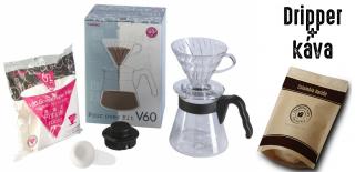 Sada Dripper Hario V60 + 100 g kávy z Columbie (Sada Dripper)