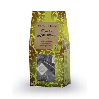 Vintage Teas Zelený čaj s citronelou 20 pyramid 50 g (Pravý čaj v pyramidových sáčcích)