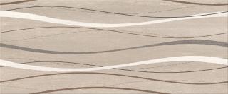 Gorenje Play New Tan DC Waves, dekorativní obklad, světle hnědý, matný, 25 x 60 x 0,9 cm