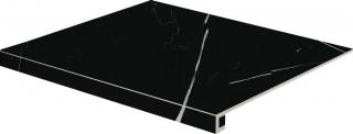 Rako Flash DCF65833, schodovka, černá, matná, hladká, 60 x 53 x 1 cm