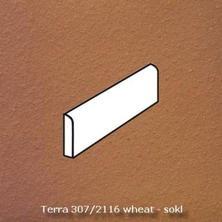 Ströher Keraplatte Terra 307/2116 wheat, sokl, okrová, 24 x 7,3 x 1 cm